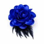 Velvet Flower Hair Clip and Brooch Pin Multi Use Floral Hair Accessory Red