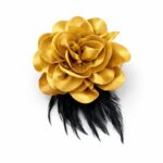 Velvet Flower Hair Clip and Brooch Pin Multi Use Floral Hair Accessory Red