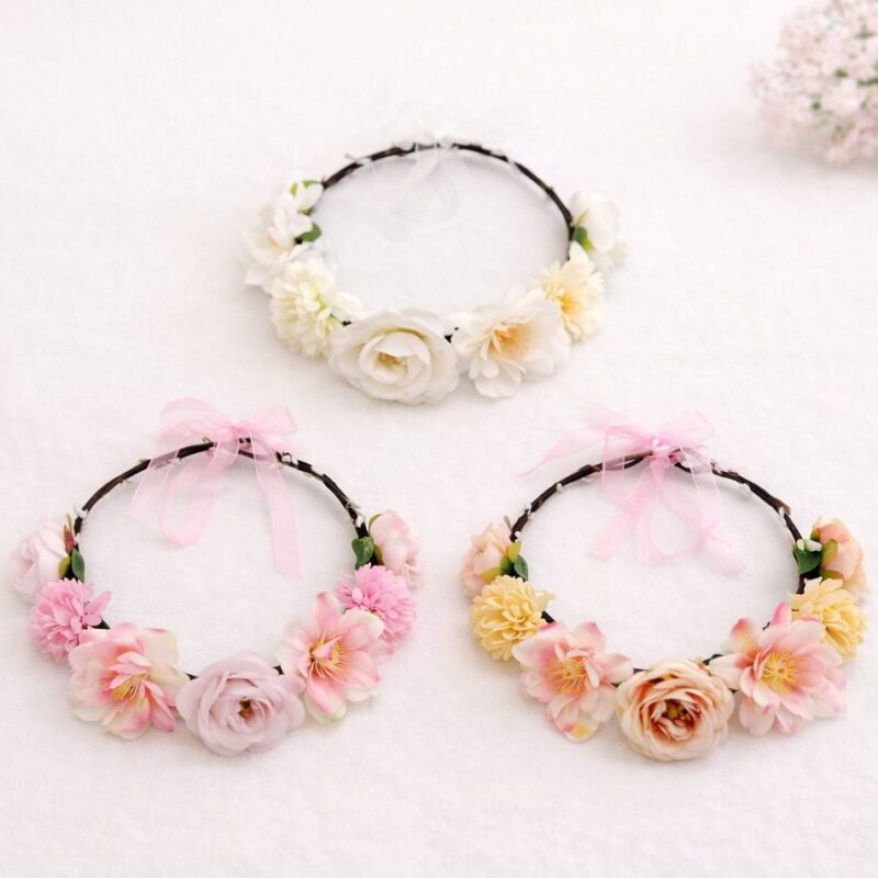 Floral Flower Crown Headband Bridal Wedding Flower Crown Boho Festival Hair