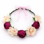 Boho Floral Flower Crown Headband Bridal Wedding Flower Crown Festival Hair