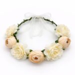 Boho Floral Flower Crown Headband Bridal Wedding Flower Crown Festival Hair