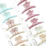 12pk Daisy Flower Hair Claw Clips Cute Floral Jaw Clips Soft Color Hair