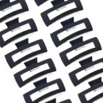 12pk Black Matte Hair Claw Clips Minimalist Strong Hold Jaw Clips Everyday Hair
