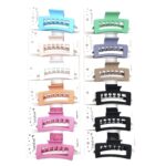 12pk Matte Hair Claw Clips Strong Grip Jaw Clips Non Slip Classic Hair