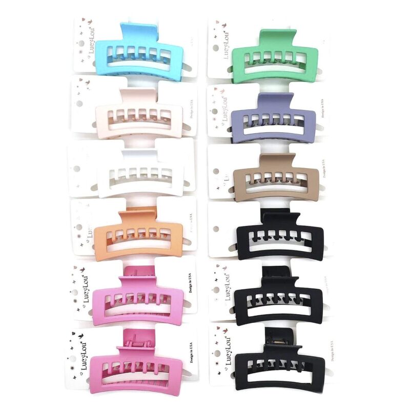 12pk Matte Hair Claw Clips Strong Grip Jaw Clips Non Slip Classic Hair