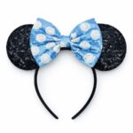 Polka Dot Mouse Ear Sequin Bow Mouse Ears Theme Park Headband Minnie