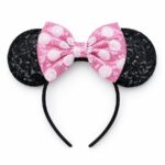 Polka Dot Mouse Ear Sequin Bow Mouse Ears Theme Park Headband Minnie