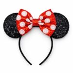 Polka Dot Mouse Ear Sequin Bow Mouse Ears Theme Park Headband Minnie